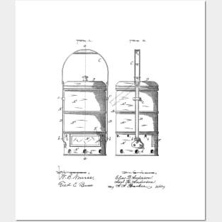 Dinner Pall Vintage Patent Hand Drawing Posters and Art